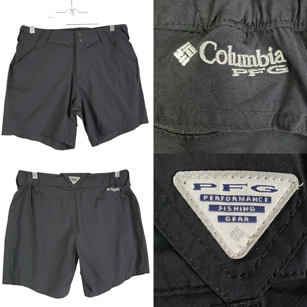 Columbia Shorts Women’s Size 10 PFG Cargo Gray Nylon Outdoor Hiking